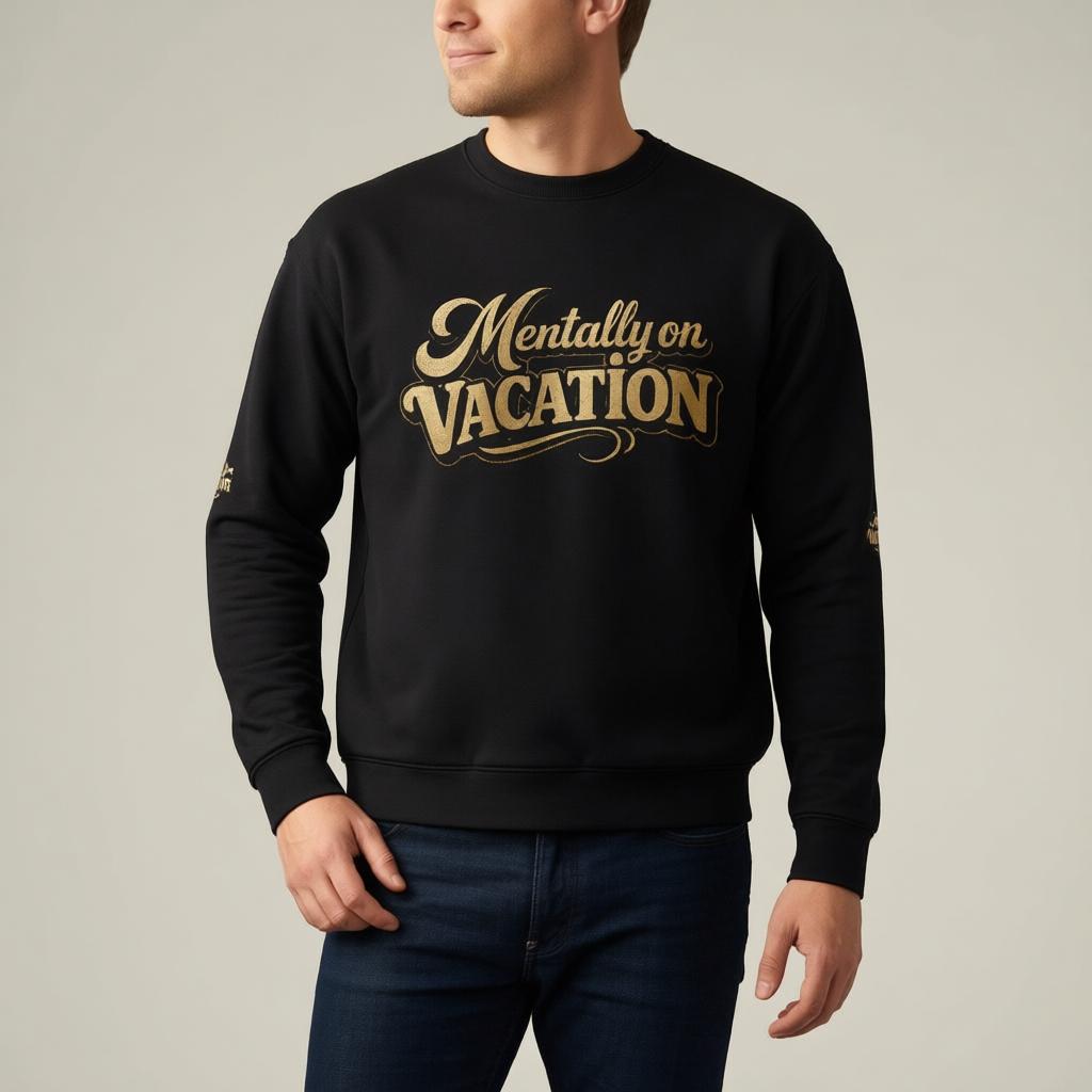 Mentally on Vacation™ Unisex Crewneck Sweatshirt