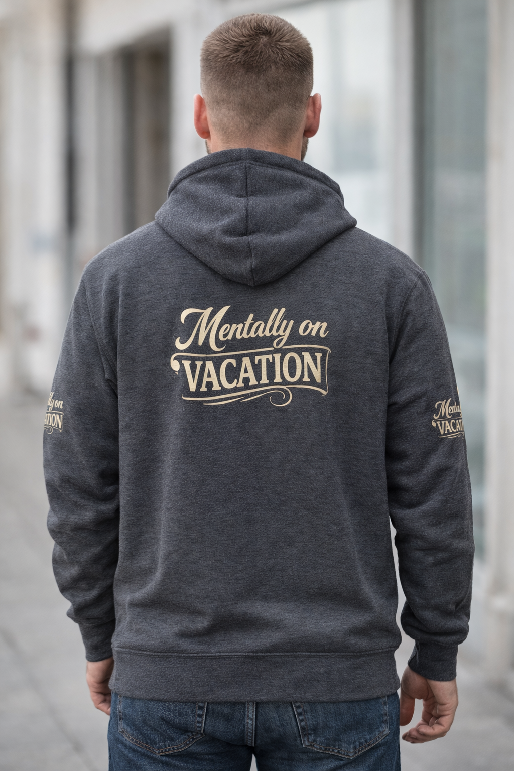 Mentally on Vacation™ Premium Zip-Up Hoodie