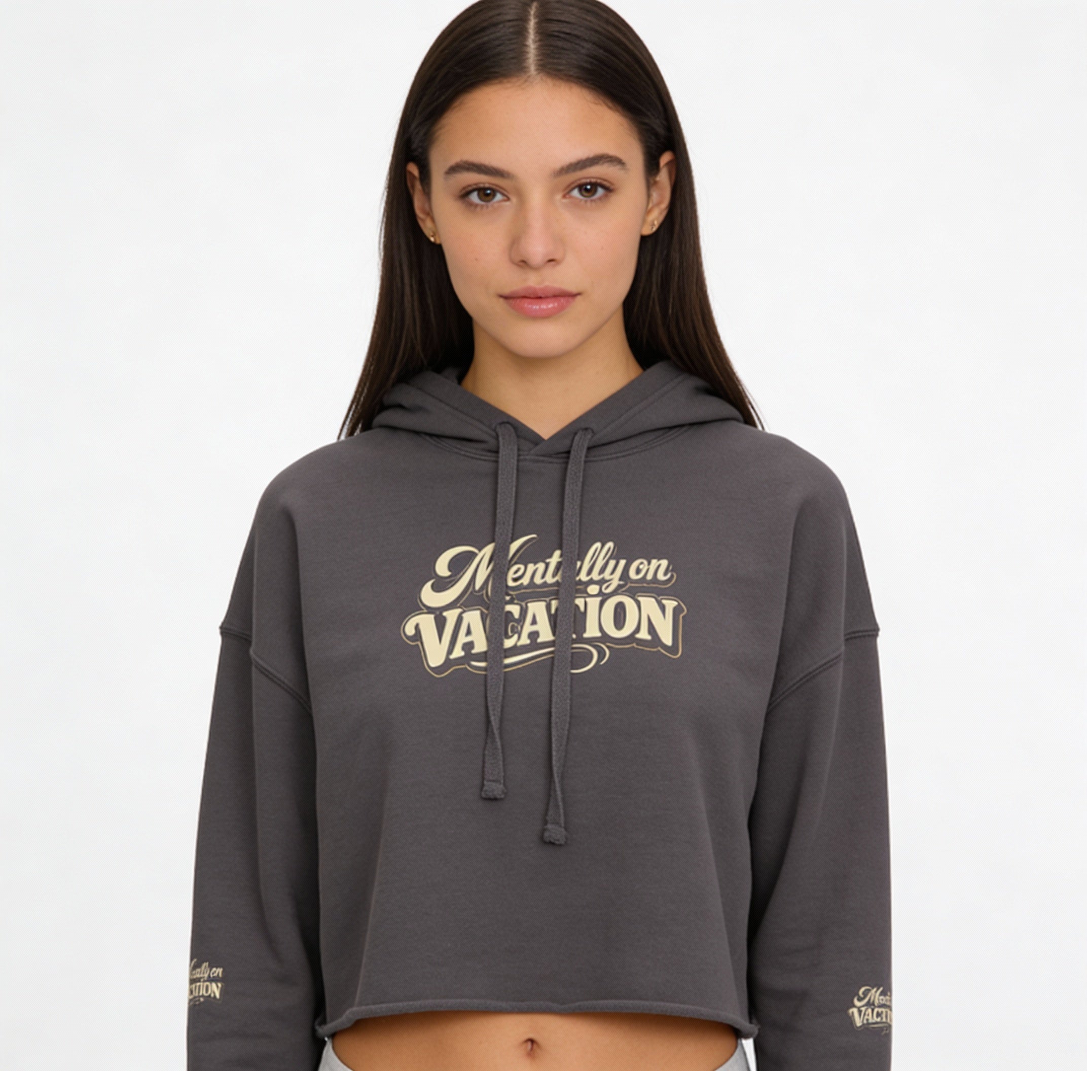 Mentally on Vacation™ Cropped Hoodie